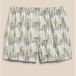BNWT BANANA REPUBLIC MENS HOLIDAY CHRISTMAS TREES WOVEN BOXER US SIZE MEDIUM (M)